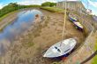 boats on the river shore