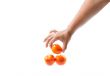 Fresh red tomato isolated with  on white background