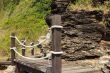 Wooden footbridge near the sea