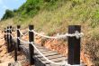  Wooden footbridge near the sea