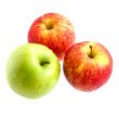 green and red apples isolated on white ground