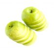 green apples slice isolated on white background