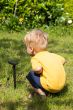 Kid interested by solar battery