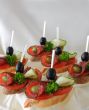 CanapÃ©s with salami