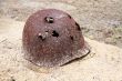 Rusty military helmet