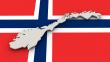 Norway map and flag