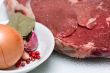 Beef steak with bowl of spices