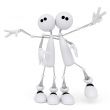 3d friends in an embrace.