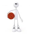 3d little man basketball player.