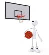3d little man basketball player.