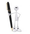 The 3D white little man with the handle.
