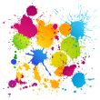 Colorful vector ink blots