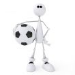 3d person football player.