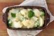 Gratin of cauliflower and broccoli