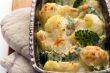 Gratin of cauliflower, broccoli and cheese