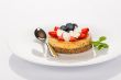 Cheesecake, strawberry and blueberry