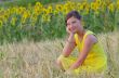  beautiful girl on field in summer