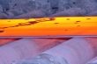 hot steel on conveyor