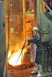 worker with hot steel