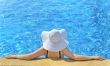 Woman with  hat relaxing 