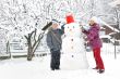 snowman and kids