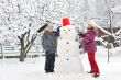 snowman and kids