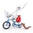 The 3D little man by bicycle.