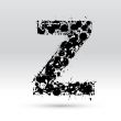 Letter Z formed by inkblots