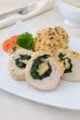 Chicken roulade stuffed with spinach and cheese
