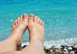 feet on the beach