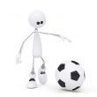 3d person football player.