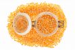 Corn seed in jar