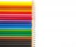 Colour pencils isolated and white background 