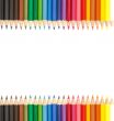 Colour pencils isolated and white background 