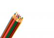 Colour pencils isolated and white background 
