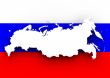 Russia map and flag