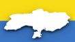 Ukraine map and flag