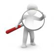 magnifying glass red