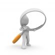 magnifying glass orange
