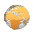 orange world map