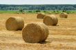 Haystack on field