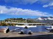 Waterplane in Como, Lombardy, Italy