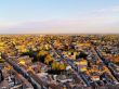 Cremona, view from cathedral tower, Lombardy, Italy