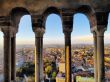 Cremona, view from cathedral tower, Lombardy, Italy
