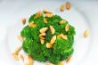 fresh sauteed broccoli and almonds