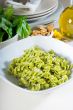 italian fusilli pasta and pesto