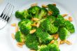 fresh sauteed broccoli and almonds