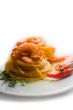 pasta and spicy shrimps