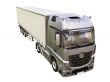 Semi-trailer truck isolated
