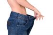 slim girl in big jeans